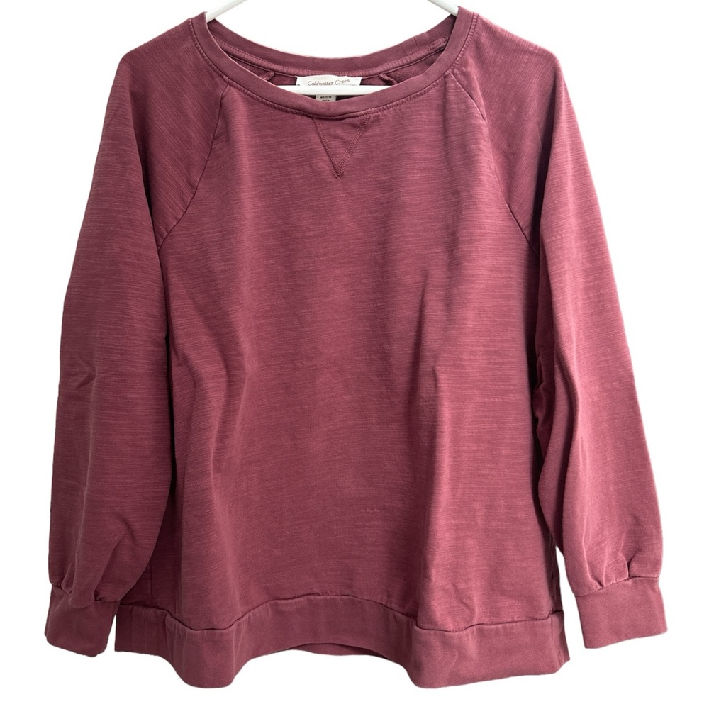 Coldwater Creek Long Sleeve Slub Knot Top
